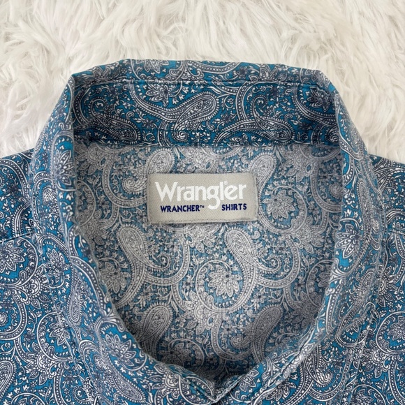 Wrangler Wrancher Pearl Snap Long Sleeve Button‎ Down Shirt - Picture 3 of 4